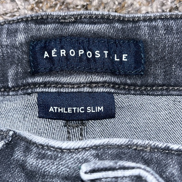 Black Aeropostale Athletic Slim fit ripped jeans - Picture 2 of 4